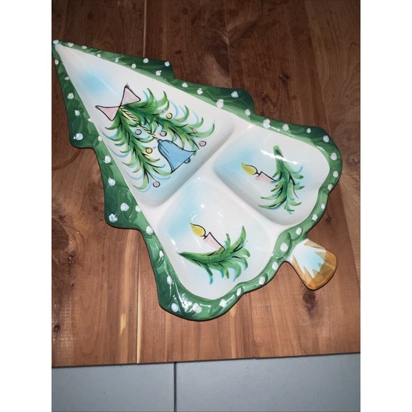 VTG 1959 HH Holt Howard Sectional Nuts Candy Dish Tree Candles bell christmas - Picture 9 of 9